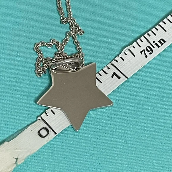 Tiffany RARE Silver Star Pendant Necklace - Picture 10 of 11
